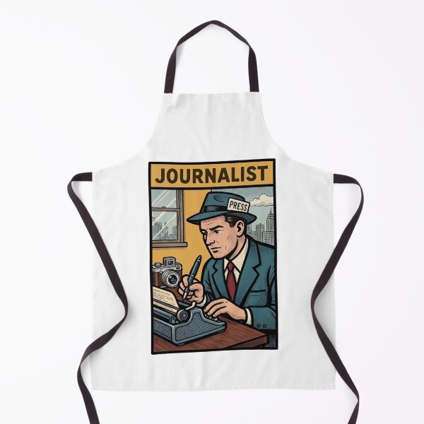 Item preview, Classic Retro Journalist Pop Art Illustration designed and sold by Shopeon Designs.