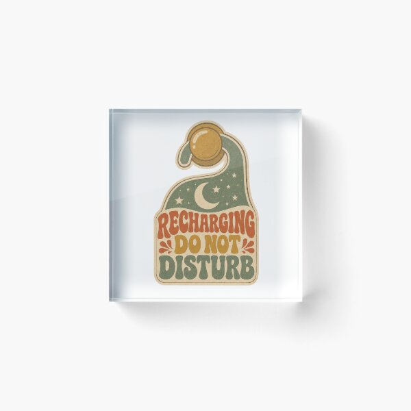 Item preview, Recharging Do Not Disturb Retro Door Hanger Saying designed and sold by BoosterShop.