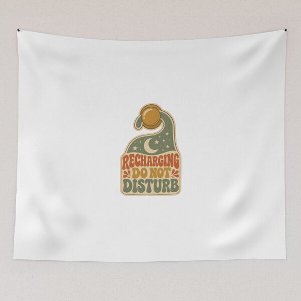 Item preview, Recharging Do Not Disturb Retro Door Hanger Saying designed and sold by BoosterShop.