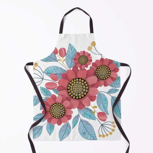 Item preview, Lovely flowers with blue leaves designed and sold by Meggiesbrush.
