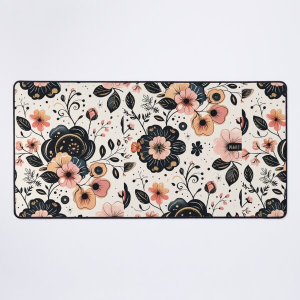 Item preview, Midnight Garden – Black & Blush Botanical Floral Pattern designed and sold by Hustlingminds.