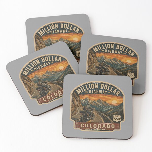 Item preview, Million Dollar Highway Colorado Route 550 Motorcycle Sticker TShirt 07 designed and sold by OuterShellUK.