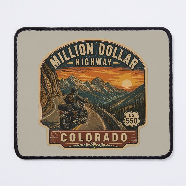 Item preview, Million Dollar Highway Colorado Route 550 Motorcycle Sticker TShirt 07 designed and sold by OuterShellUK.