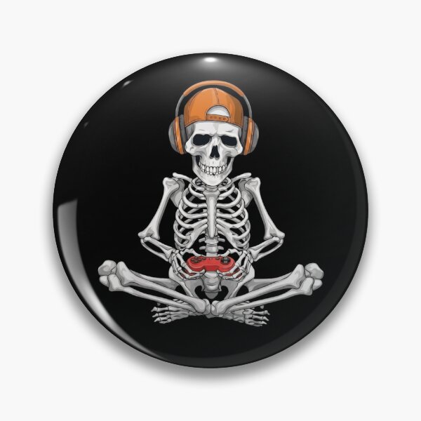 Item preview, Skeleton Gamer Sitting With Controller Funny Video Games Headset designed and sold by haitrieuic96.