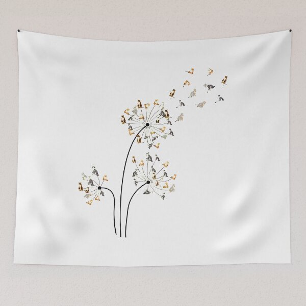 Item preview, Cats Dandelion Seed Blowing Art designed and sold by OlyvieArt.