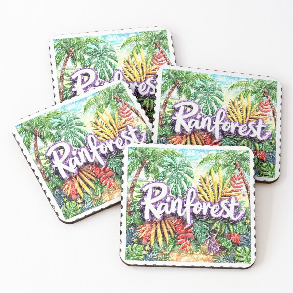 Item preview, rainforest tropical paradise C WV colorful botanical typographic design designed and sold by SmashingDeals.