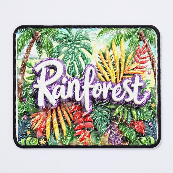 Item preview, rainforest tropical paradise C WV colorful botanical typographic design designed and sold by SmashingDeals.