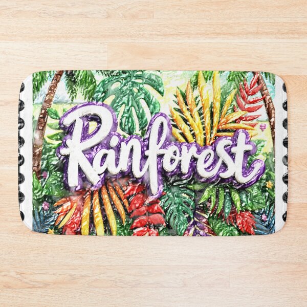 Item preview, rainforest tropical paradise C WV colorful botanical typographic design designed and sold by SmashingDeals.