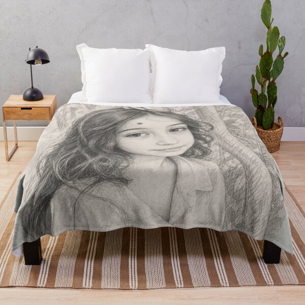 Item preview, Pencil Sketch Portrait of a Young Girl designed and sold by Ai~art.