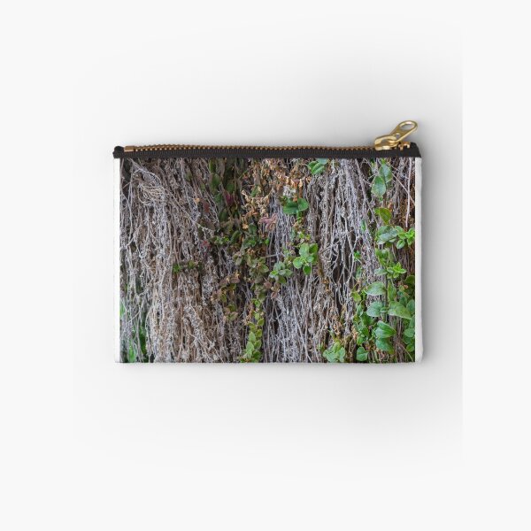 Item preview, Dried Vines With Fresh Green Leaves Clinging to Textured Wall Creating Organic Contrast designed and sold by Nmallia.