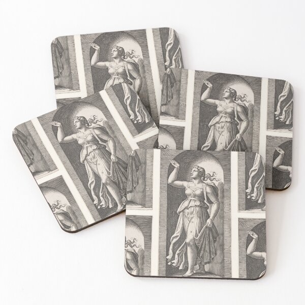Item preview, Allegorical Woman Pointing Upward in Niche designed and sold by artofuniverse.