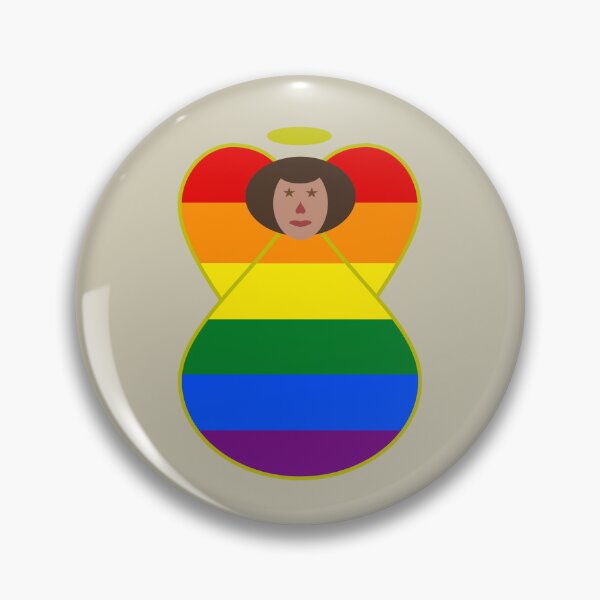 Item preview, LGBTQ Gay Pride Brown‑Skinned Angel Flag Design designed and sold by AuntieShoe.