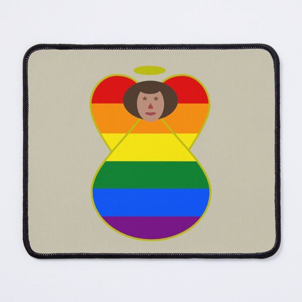 Item preview, LGBTQ Gay Pride Brown‑Skinned Angel Flag Design designed and sold by AuntieShoe.