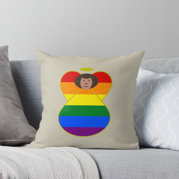 Item preview, LGBTQ Gay Pride Brown‑Skinned Angel Flag Design designed and sold by AuntieShoe.