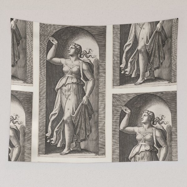 Item preview, Allegorical Woman Pointing Upward in Niche designed and sold by artofuniverse.