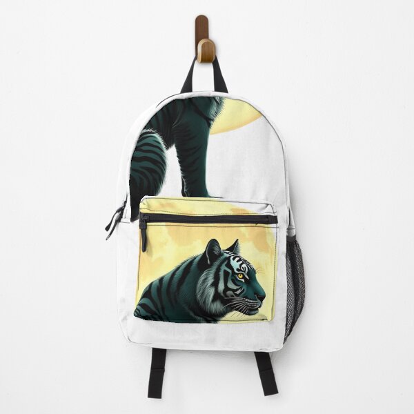 Item preview, Mystical Black Tiger Under Golden Moon designed and sold by profustock.