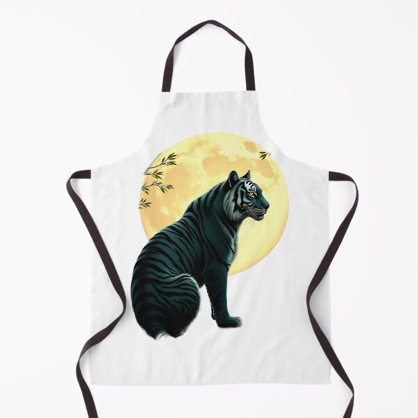 Item preview, Mystical Black Tiger Under Golden Moon designed and sold by profustock.