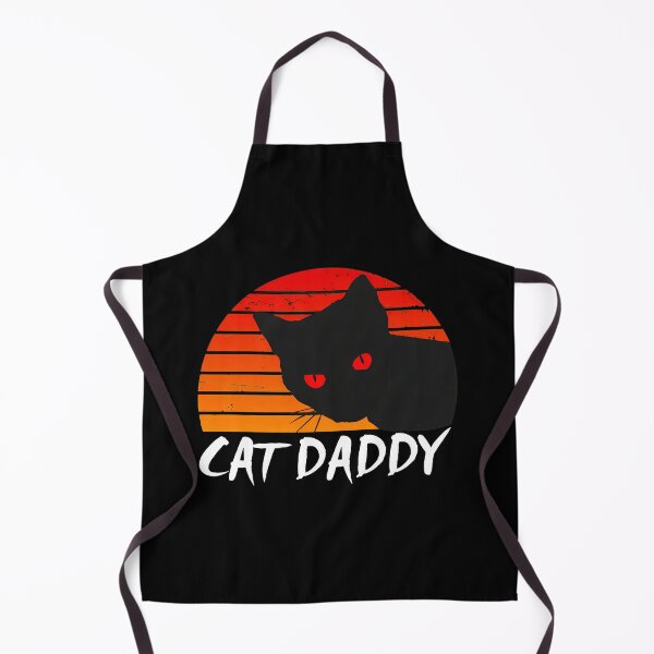 Item preview, Cat Daddy Retro Sunset Black Cat Glowing Eyes designed and sold by OlyvieArt.