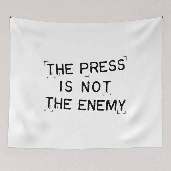 Item preview, THE PRESS IS NOT THE ENEMY - Freedom of Speech Design designed and sold by Shopeon Designs.