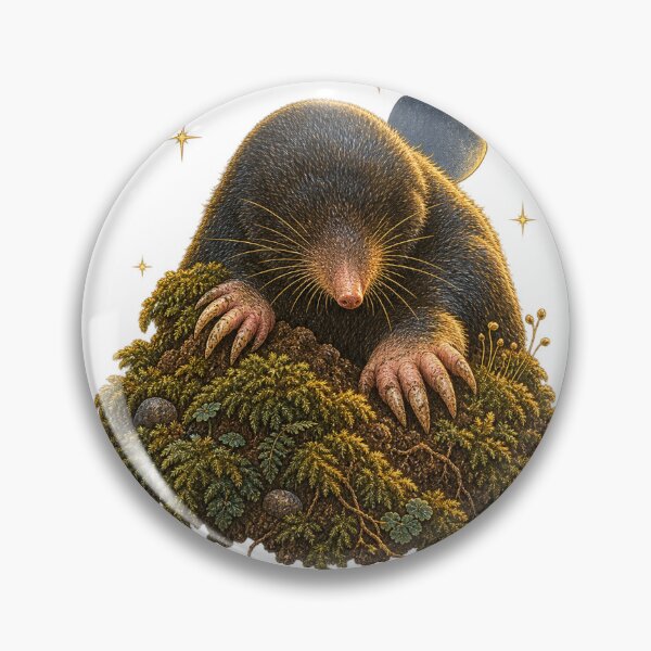 Item preview, Mole | Cosy Moonlit British Wildlife Art | Nature Lover Gift designed and sold by Brackenlume Studio.