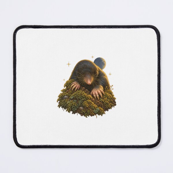 Item preview, Mole | Cosy Moonlit British Wildlife Art | Nature Lover Gift designed and sold by Brackenlume Studio.