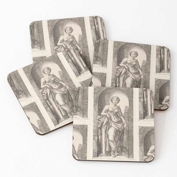 Item preview, Allegory of Fortitude Draped Figure Engraving designed and sold by artofuniverse.
