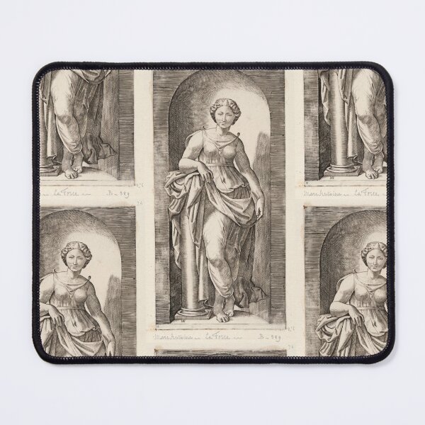 Item preview, Allegory of Fortitude Draped Figure Engraving designed and sold by artofuniverse.