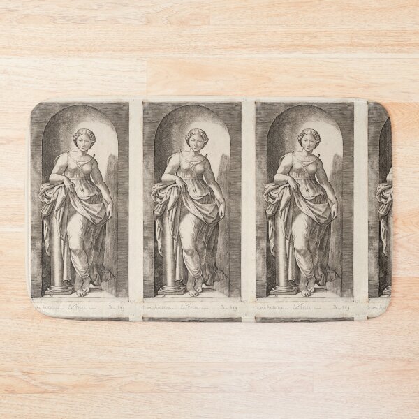 Item preview, Allegory of Fortitude Draped Figure Engraving designed and sold by artofuniverse.