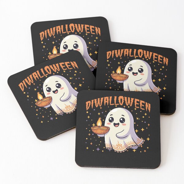 Item preview, Diwalloween Diwali Halloween Cute Ghost designed and sold by ShirTomDesigns.