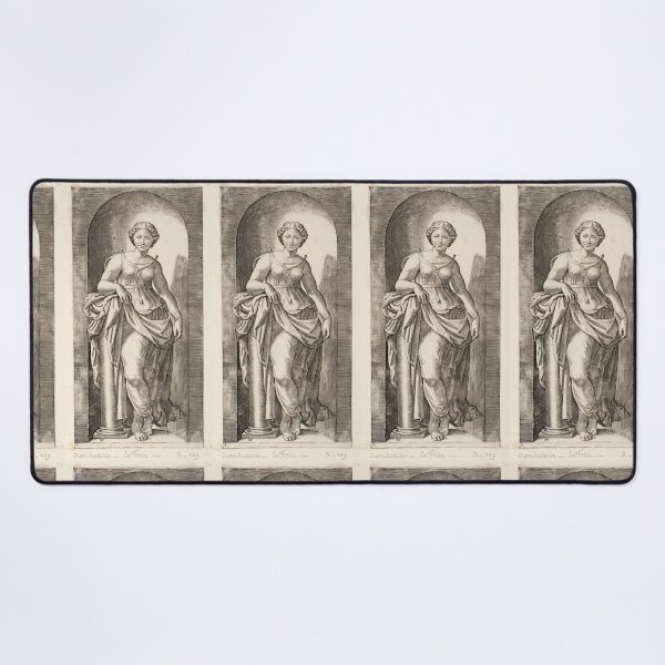 Item preview, Allegory of Fortitude Draped Figure Engraving designed and sold by artofuniverse.