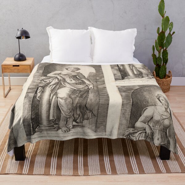 Item preview, Allegory of Fortitude Draped Figure Engraving designed and sold by artofuniverse.