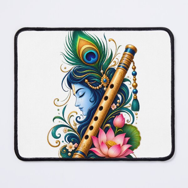 Item preview, Krishna Flute Peacock Feather Art designed and sold by hutofdesigns.