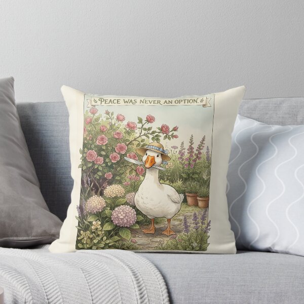 Item preview, Peace Was Never An Option - Funny Gardening Goose with Knife designed and sold by Lu7u.