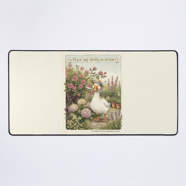Item preview, Peace Was Never An Option - Funny Gardening Goose with Knife designed and sold by Lu7u.