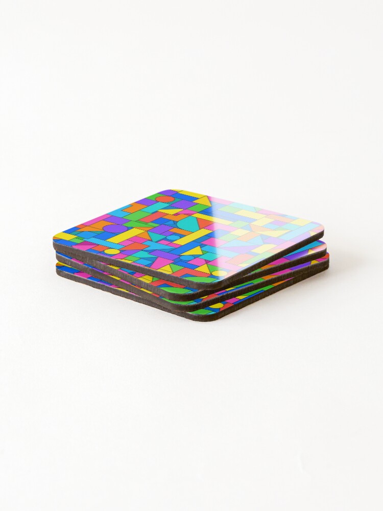 Thumbnail 4 of 5, Coasters (Set of 4), Color Block Disorder designed and sold by abstractengine.