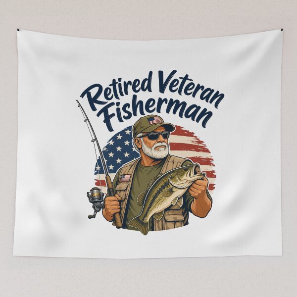 Item preview, Retired Veteran Fisherman designed and sold by musthavewords.
