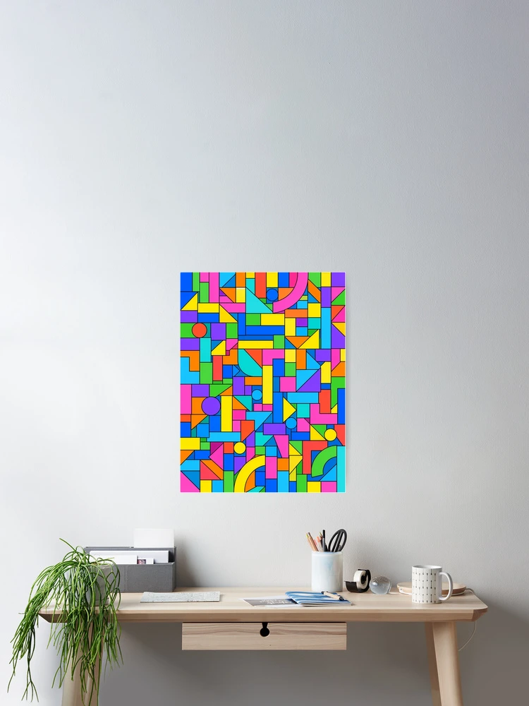 Thumbnail 2 of 3, Poster, Color Block Disorder designed and sold by abstractengine.