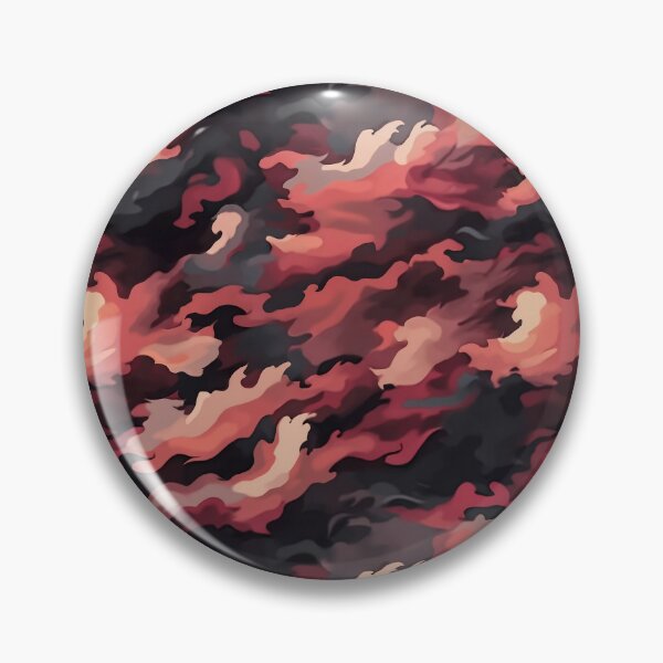 Item preview, Coral Red Camo Pattern Charcoal and Peach Camouflage designed and sold by Nine Lives Studio.