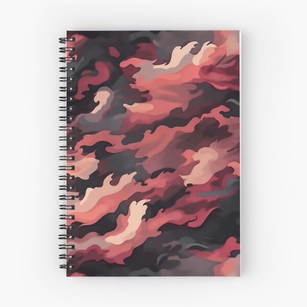 Item preview, Coral Red Camo Pattern Charcoal and Peach Camouflage designed and sold by Nine Lives Studio.