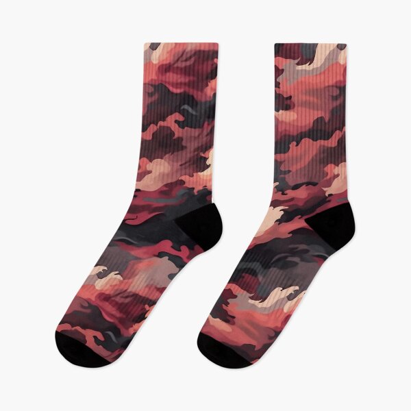 Item preview, Coral Red Camo Pattern Charcoal and Peach Camouflage designed and sold by Yoruhara.
