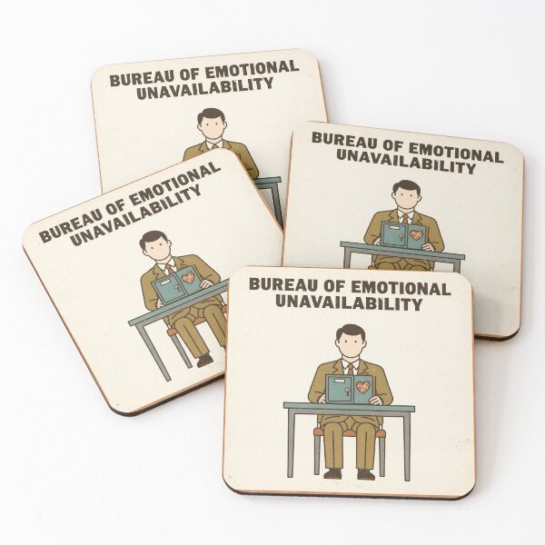 Item preview, Bureau of Emotional Unavailability Retro Poster designed and sold by PictorialWhimsy.