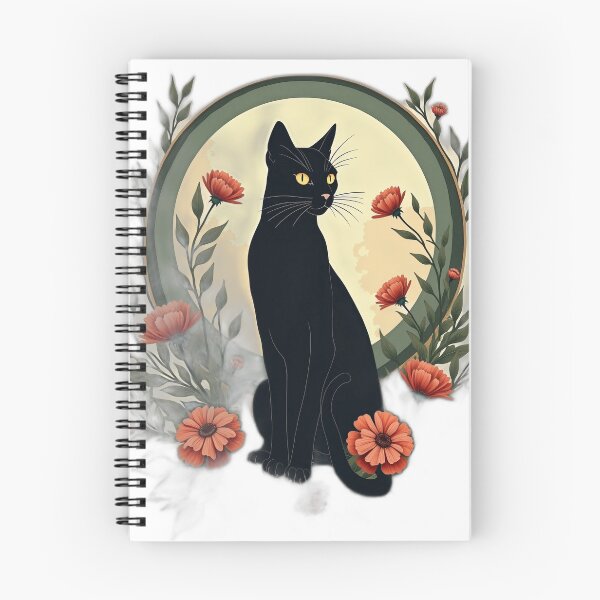 Item preview, Gothic Black Cat Floral Moon designed and sold by profustock.