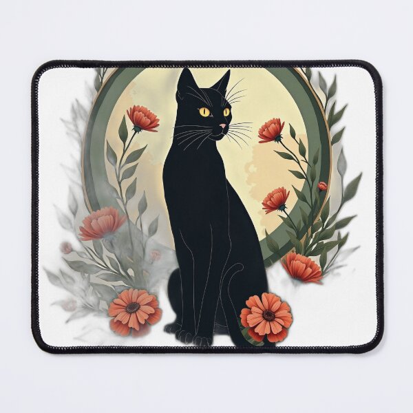 Item preview, Gothic Black Cat Floral Moon designed and sold by profustock.