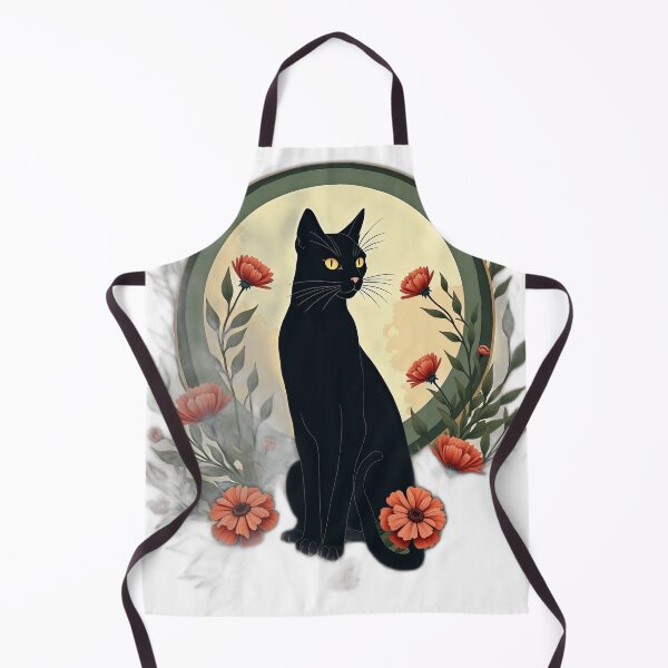 Item preview, Gothic Black Cat Floral Moon designed and sold by profustock.