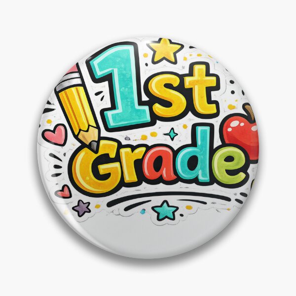Item preview, 1st Grade – Colorful Bubble Letter Doodle Design designed and sold by Burnt Cloth Tees.