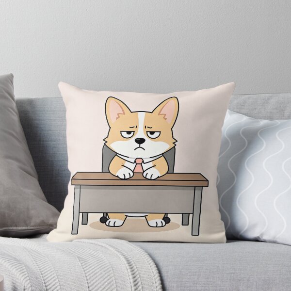 Item preview, The Deeply Unimpressed Corgi Middle Manager Cartoon Art designed and sold by PictorialWhimsy.