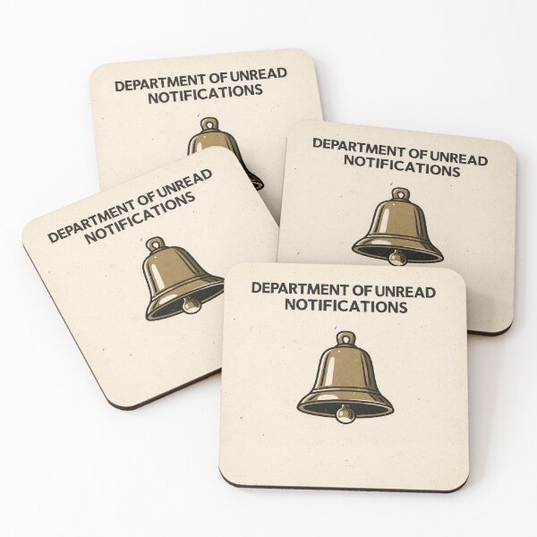 Item preview, Department of Unread Notifications Retro Poster designed and sold by PictorialWhimsy.
