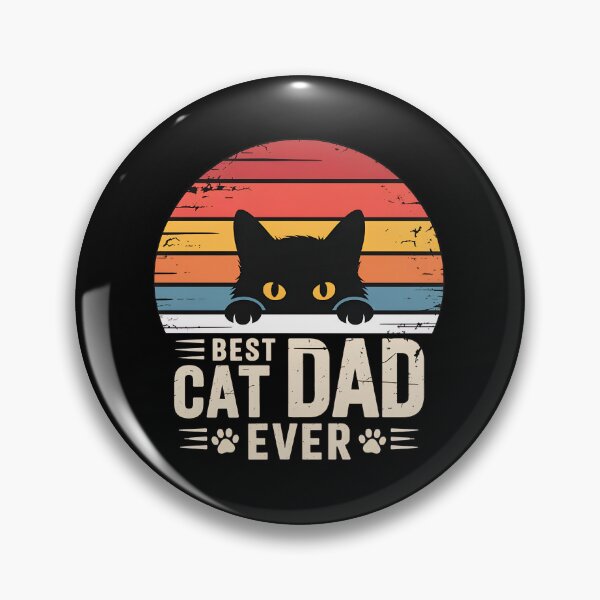 Item preview, Best Cat Dad Ever Retro Sunset Cat Graphic designed and sold by OlyvieArt.