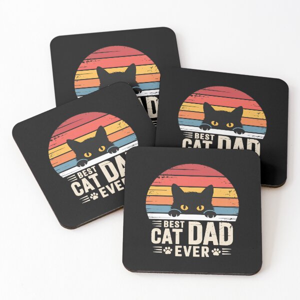 Item preview, Best Cat Dad Ever Retro Sunset Cat Graphic designed and sold by OlyvieArt.