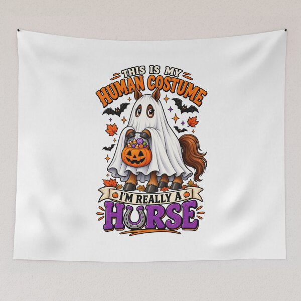 Item preview, This Is My Human Costume Halloween Horse Shirt, Funny Ghost Horse Costume, Cute Halloween Horse Lover Gift designed and sold by Ayden World.